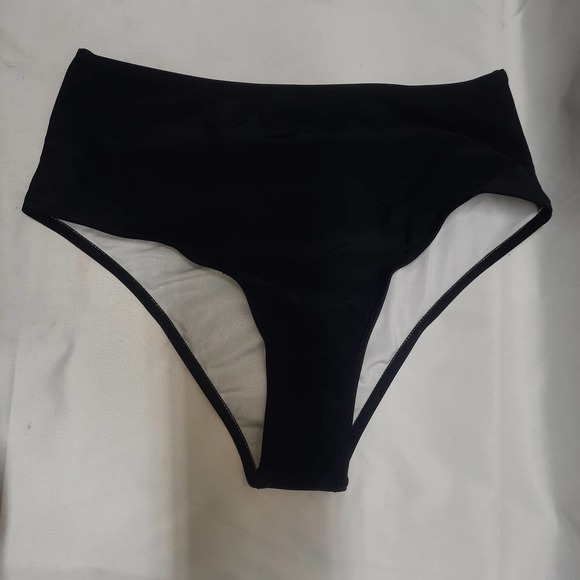 2PCS Swimsuit Black Push Up Padded Top and High-Rise Panty Bikini Set Med. - Picture 9 of 11